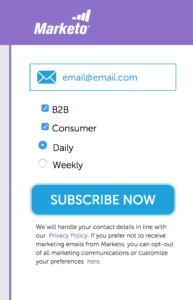 Marketo Blog Opt In